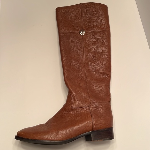 Tory Burch Jolie tall brown leather riding boots size 8 - Picture 6 of 10